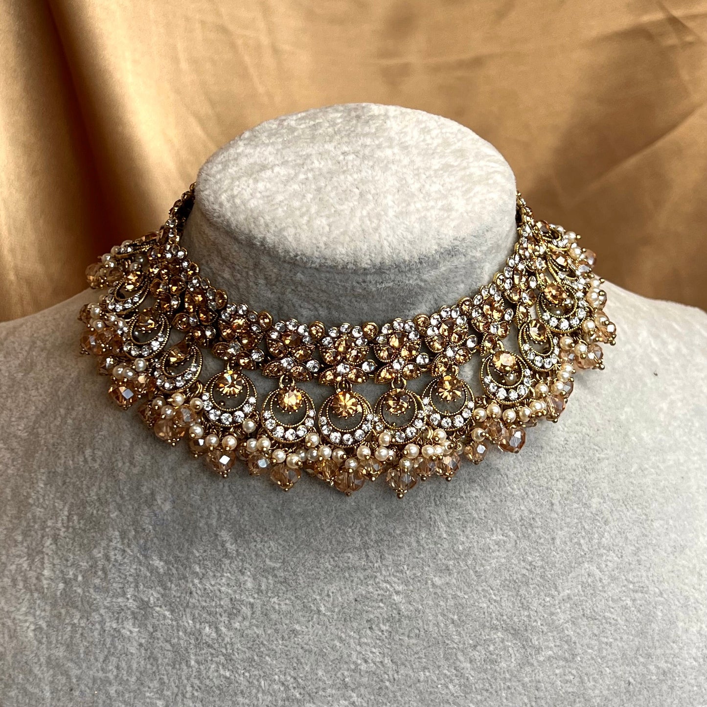 Choker Only- Golden/ Unique Style/ Indian/ Pakistani/Fashion Jewellery/ Gift for Women