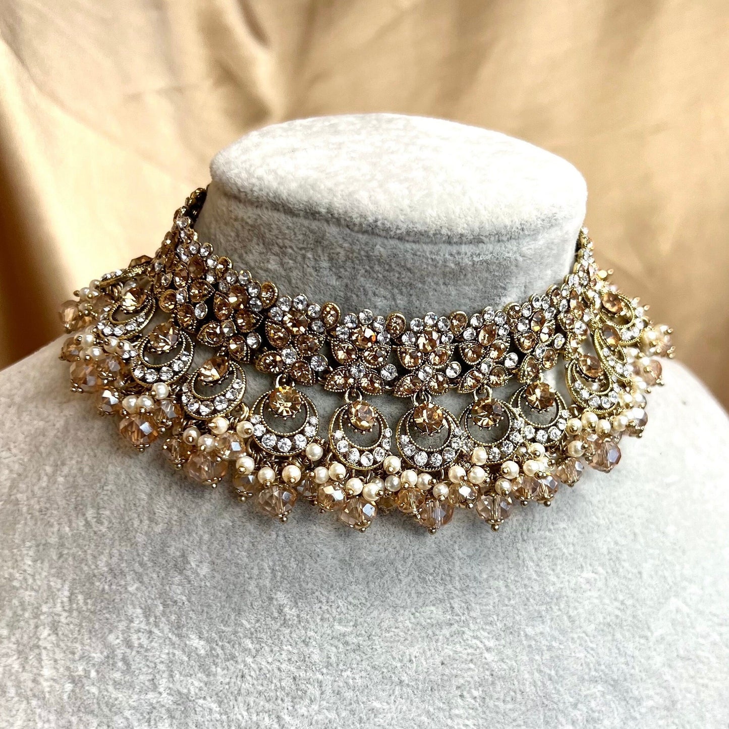 Choker Only- Golden/ Unique Style/ Indian/ Pakistani/Fashion Jewellery/ Gift for Women