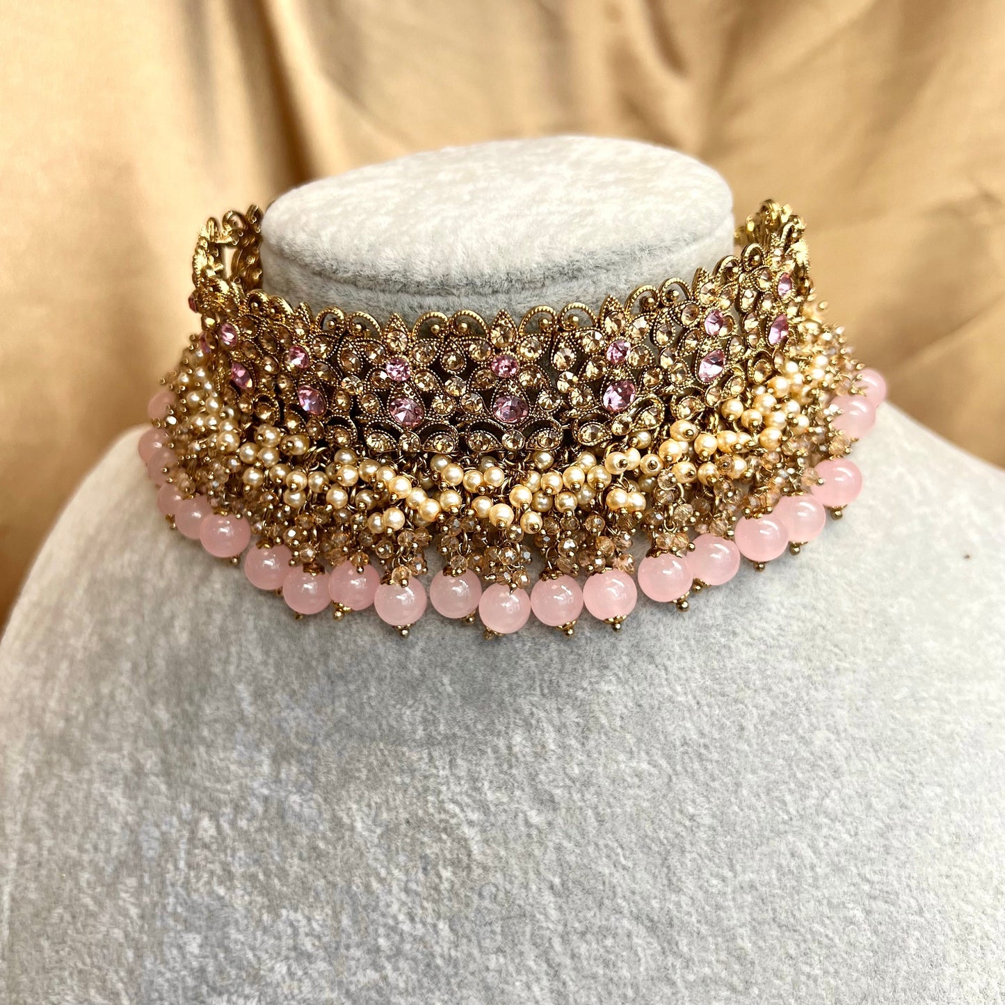 Choker Only- Light Pink/ Unique Style/ Indian/ Pakistani/Fashion Jewellery/ Gift for Women