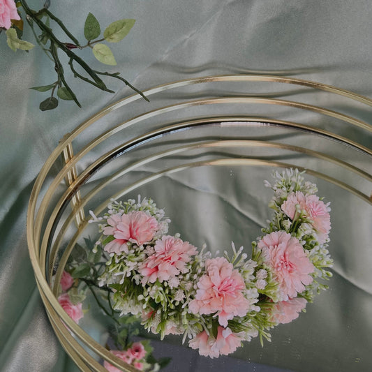 Ladies Floral Bun Gajra Artificial Flower Accessory - Pink/ Unique Style/ Indian/ Pakistani/Fashion Jewellery/ Gift for Women