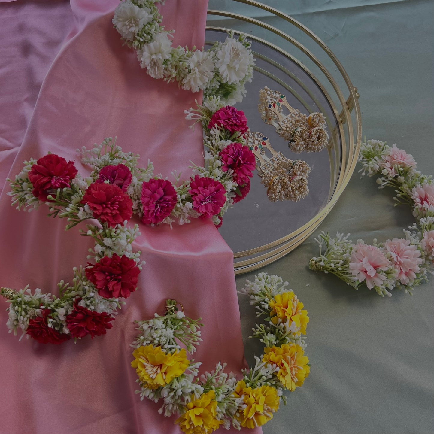 Ladies Floral Bun Gajra Artificial Flower Accessory - Yellow/ Unique Style/ Indian/ Pakistani/Fashion Jewellery/ Gift for Women