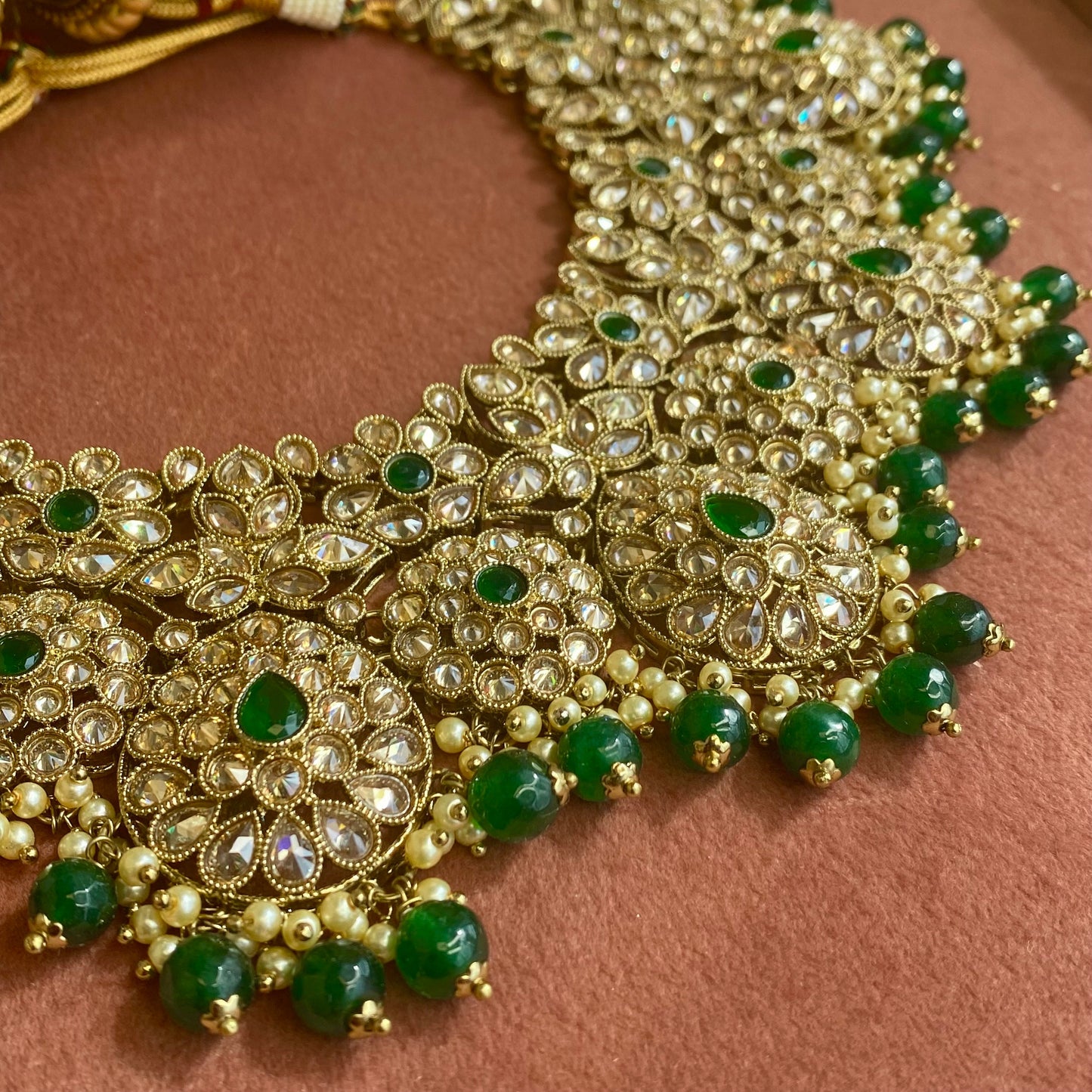 Green Chunky Statement Necklace only!/ Unique Style/ Indian/ Pakistani/Fashion Jewellery/ Gift for Women