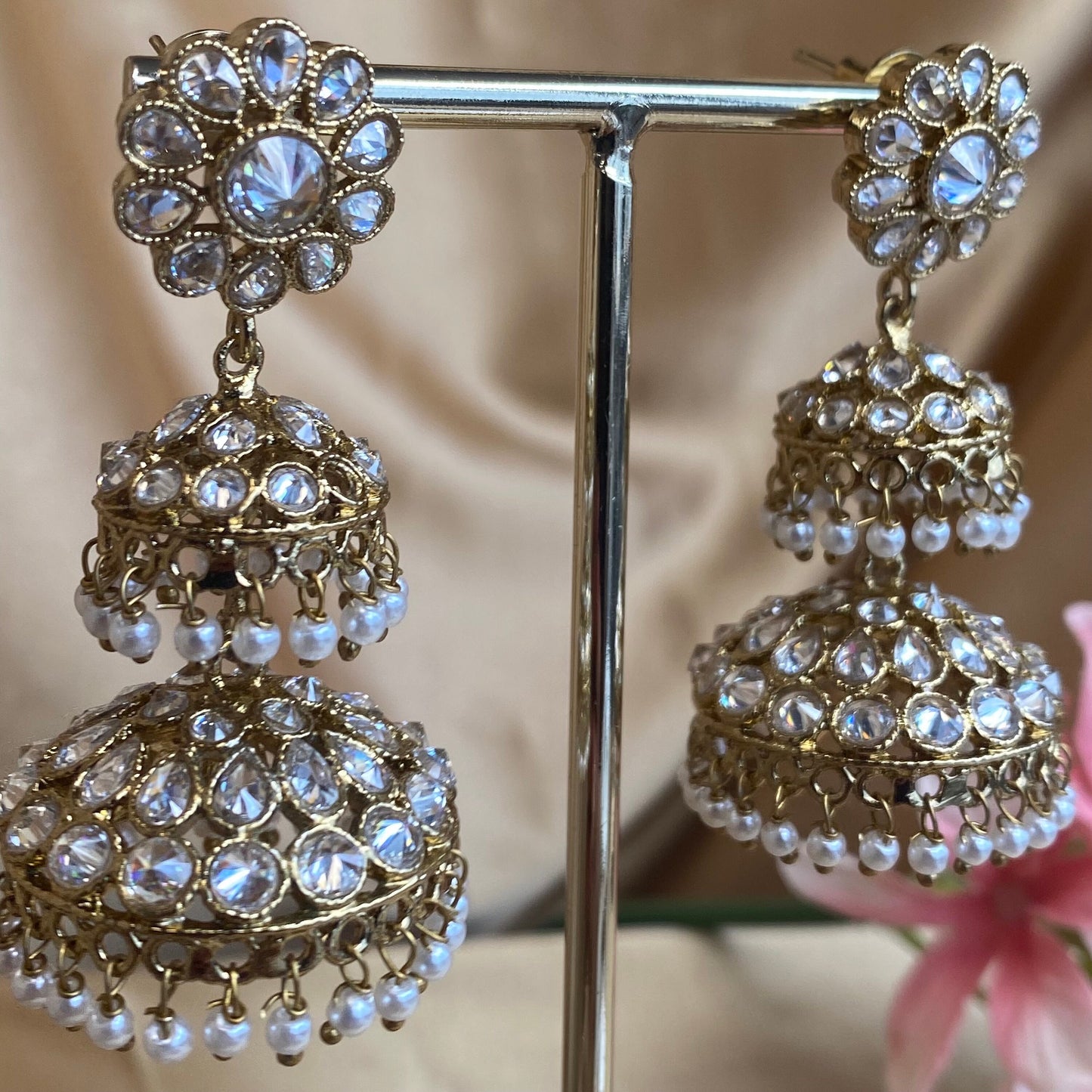 Jhumka Earrings Indian Style Earring/ Pakistani Fashion/ Fashion Jewellery/ Gift for Women