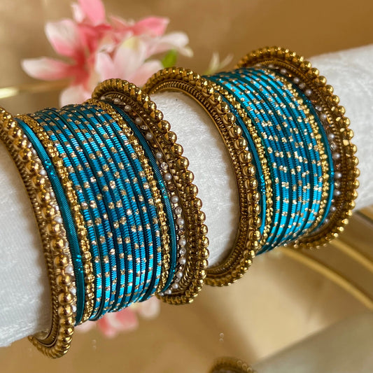 Small Blue Bangle Set/Indian/ Pakistani/Jewelley/ Fashion Bracelet
