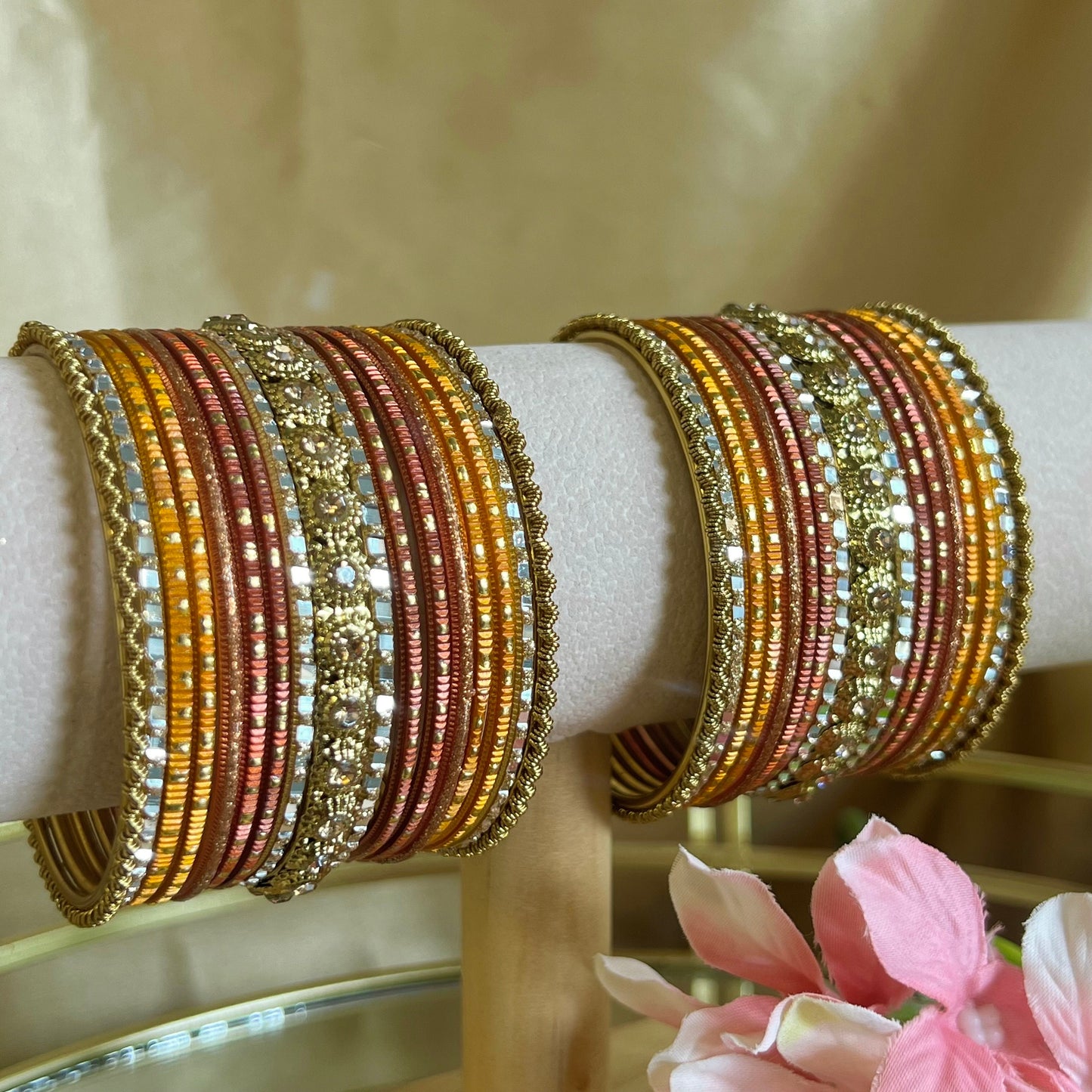 Small Sunset Bangle Set/Indian/ Pakistani/Jewelley/ Fashion Bracelet