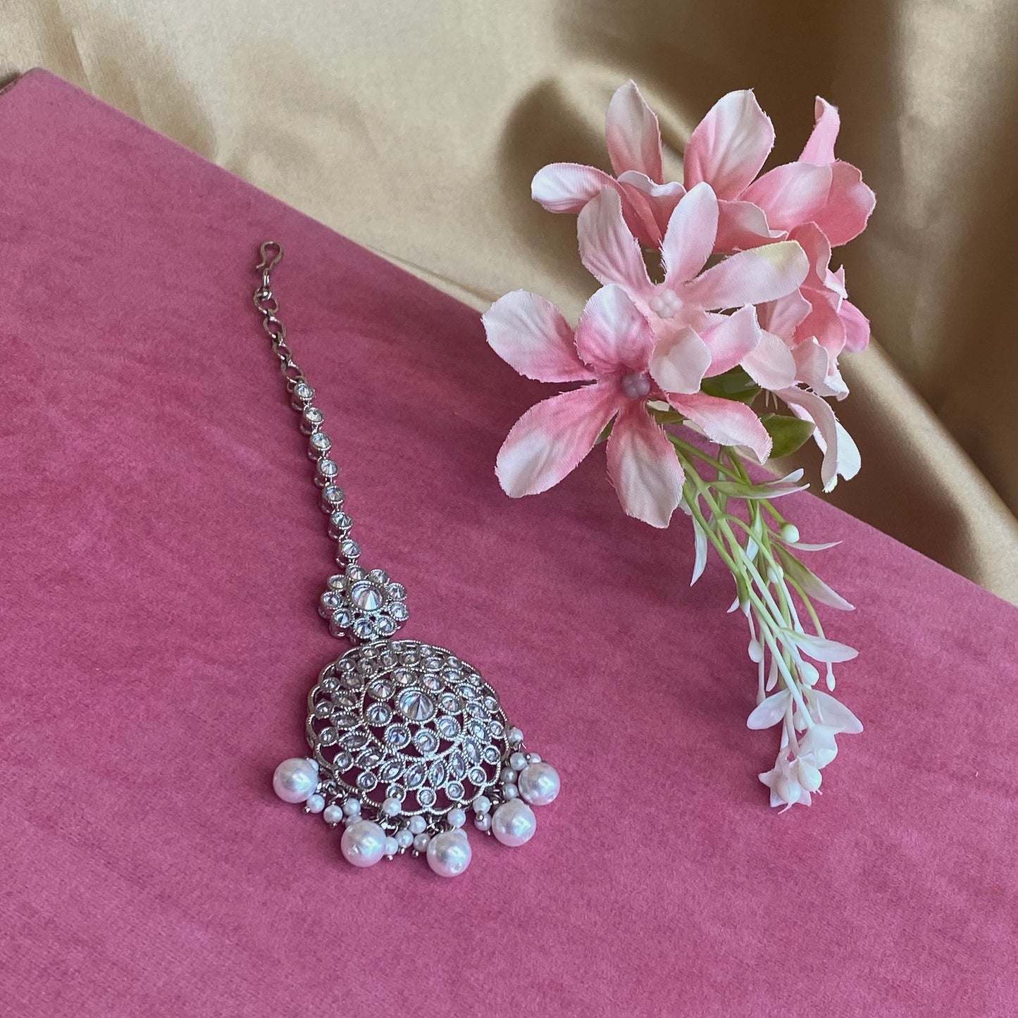 Silver Tikka/ Tikli/ Indian/ Pakistani Fashion Jewellery/ Maang Tikkas