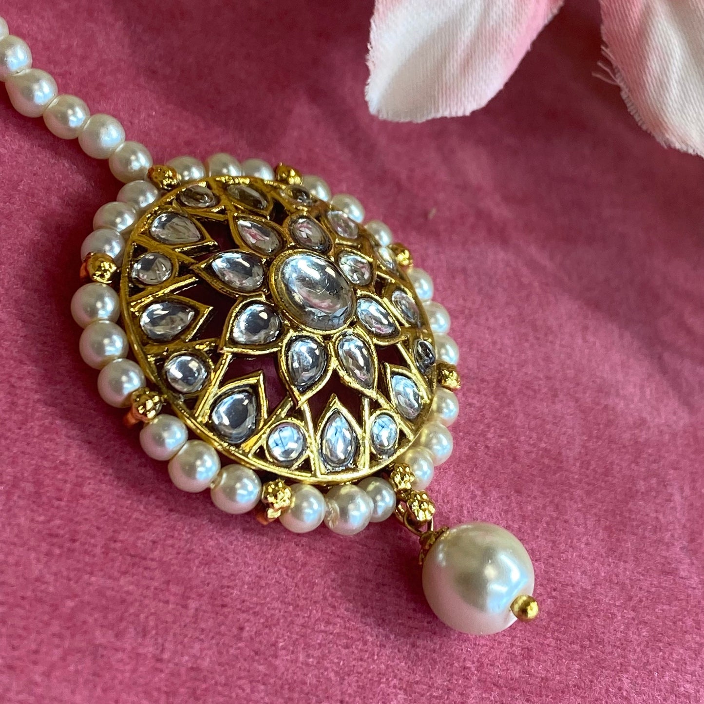 Faux Kundan Tikka/ Tikli/ Indian/ Pakistani Fashion Jewellery/ Maang Tikkas