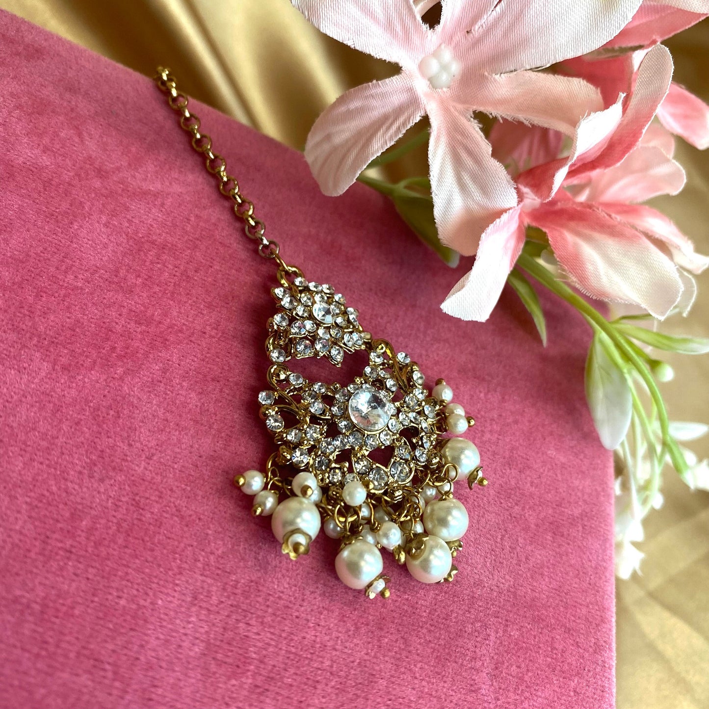 Clear Tikka/ Tikli/ Indian/ Pakistani Fashion Jewellery/ Maang Tikkas