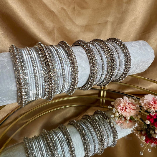 Silver Bangle Set/Indian/ Pakistani/Jewelley/ Fashion Bracelet