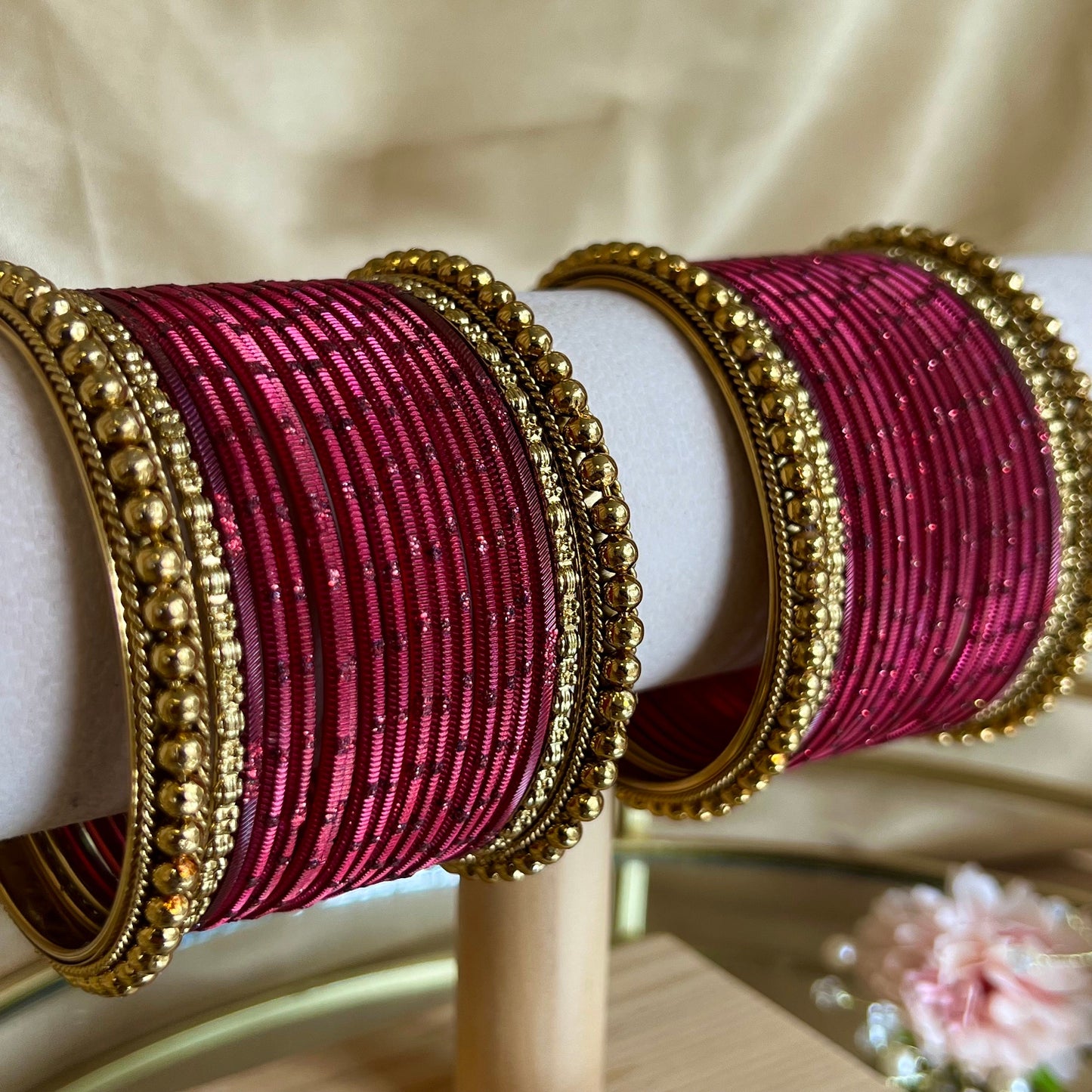 Crimson Bangle Set/Indian/ Pakistani/Jewelley/ Fashion Bracelet