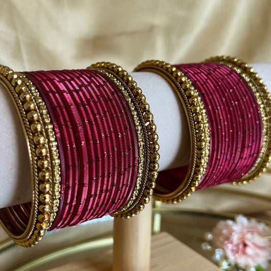 Crimson Bangle Set/Indian/ Pakistani/Jewelley/ Fashion Bracelet