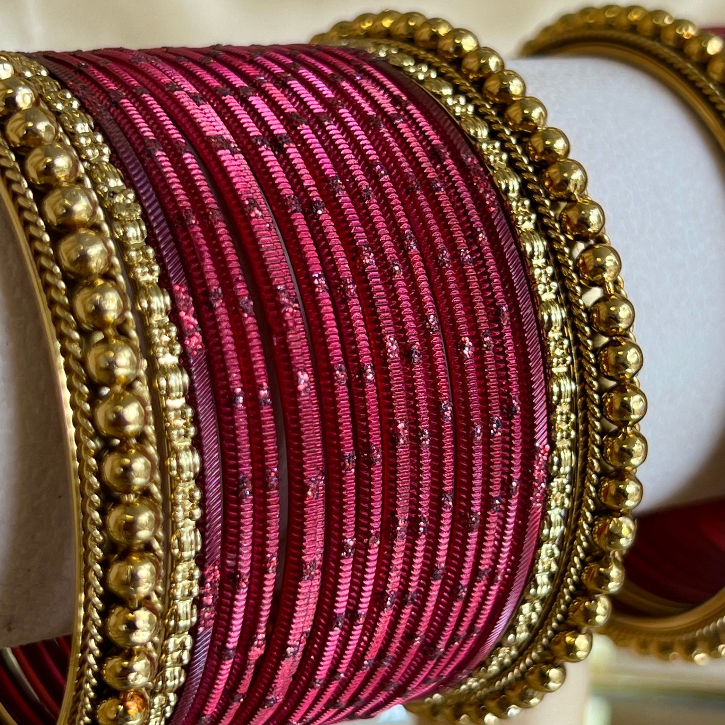 Crimson Bangle Set/Indian/ Pakistani/Jewelley/ Fashion Bracelet