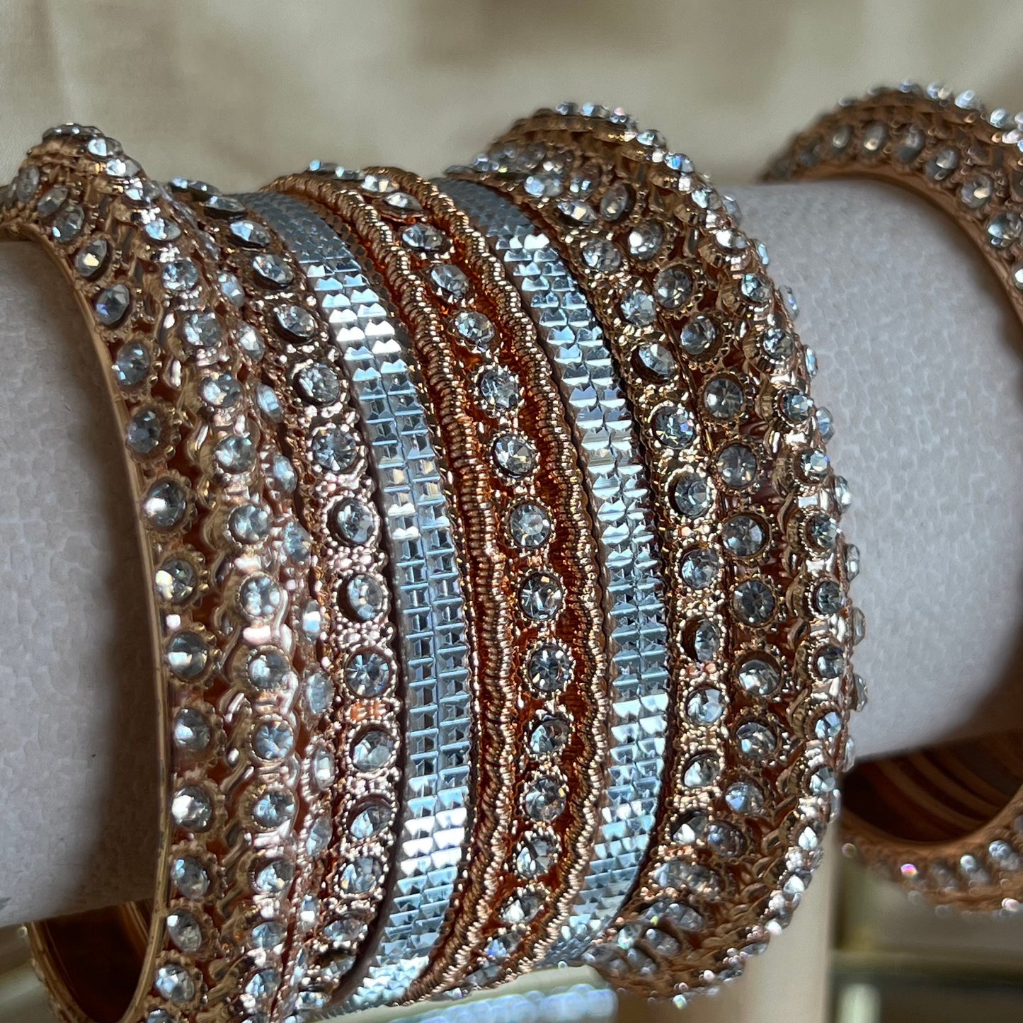 Rose Gold/ Silver Bangle Set/Indian/ Pakistani/Jewelley/ Fashion Bracelet