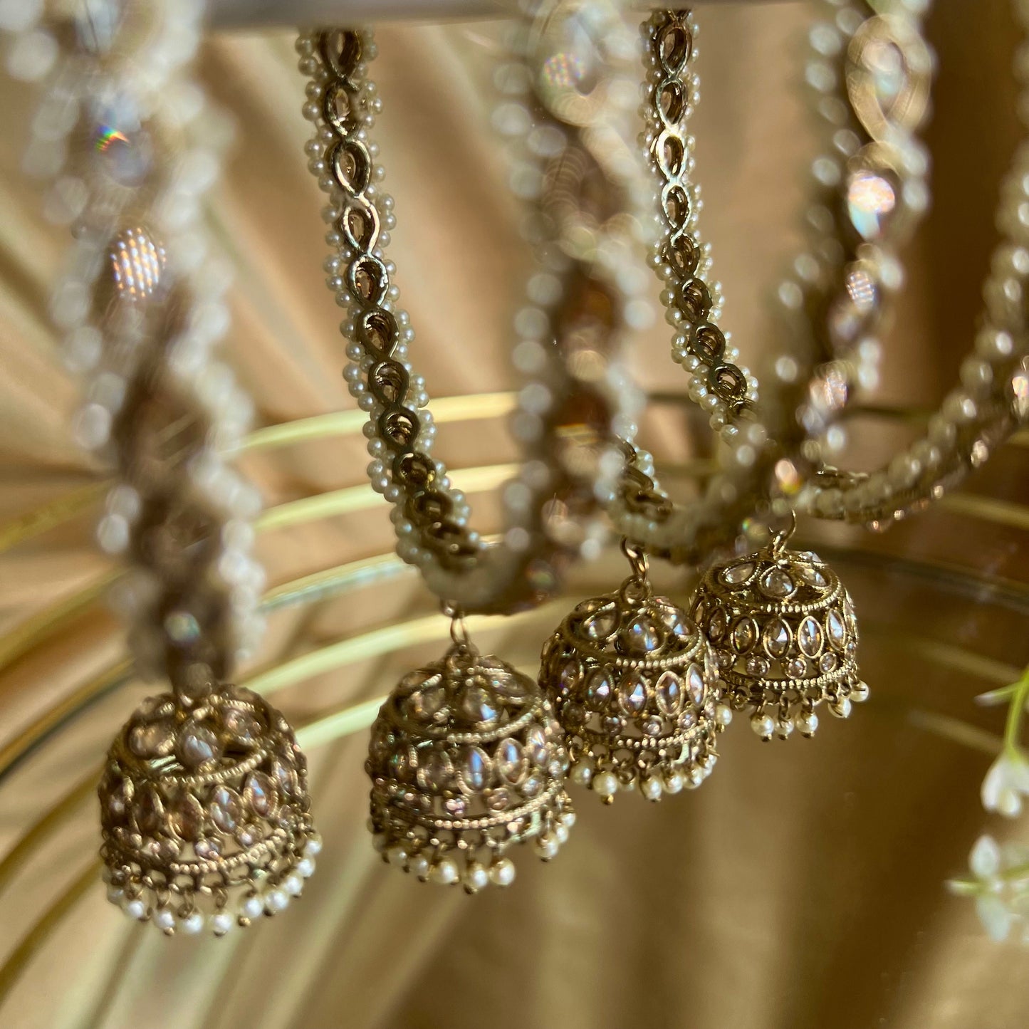 Champagne Jhumka Bangles (Pair)/Indian/ Pakistani/Jewelley/ Fashion Bracelet