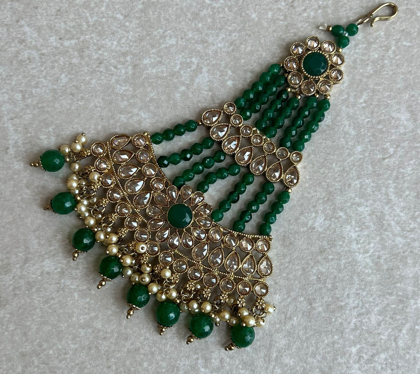 Champagne Jhumar Green/ Passa/ Indian/ Pakistani Style/Headpieces