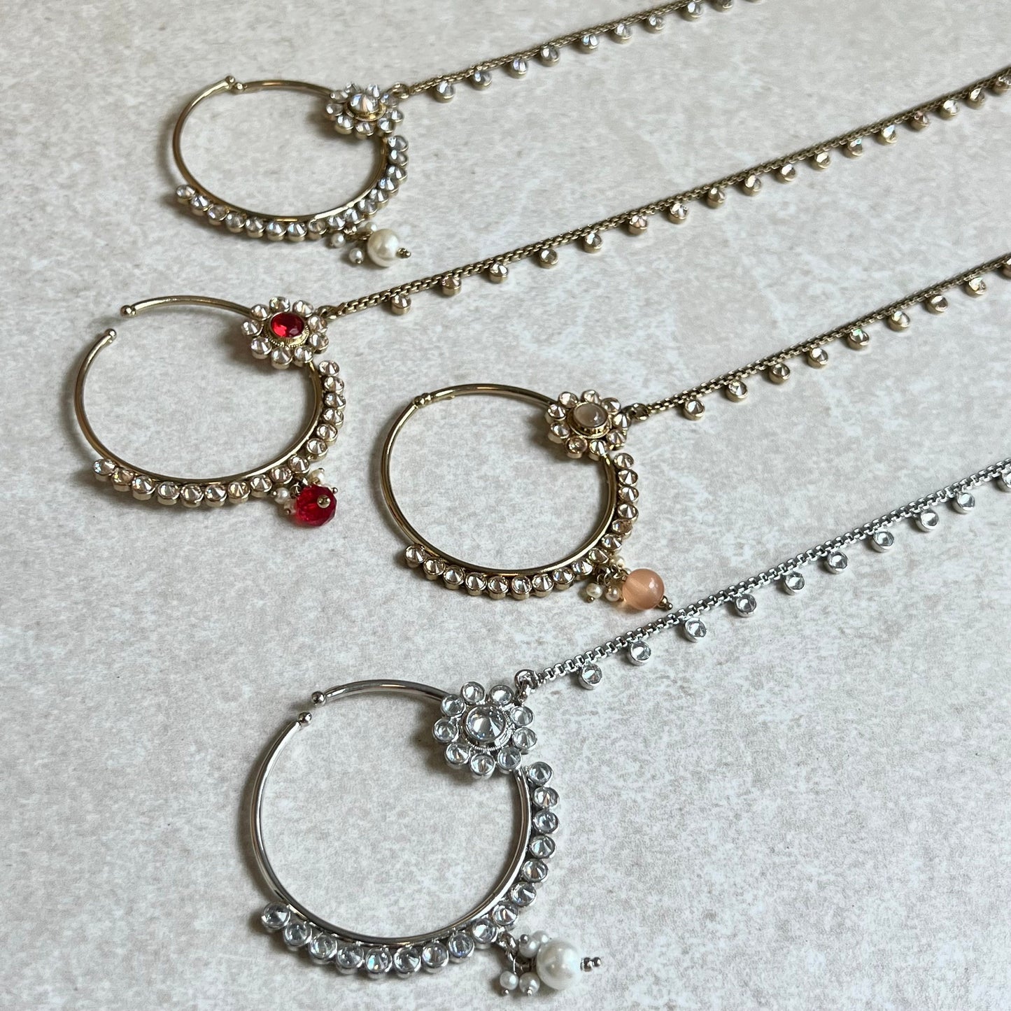 Non-Piercing Nose Ring - Peach