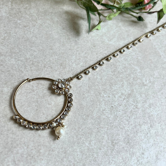 Non-Piercing Nose Ring - Clear/ Fashion Jewellery/ Gift for Women/Indian/Pakistani style/Nath /Indian Nose Jewellery