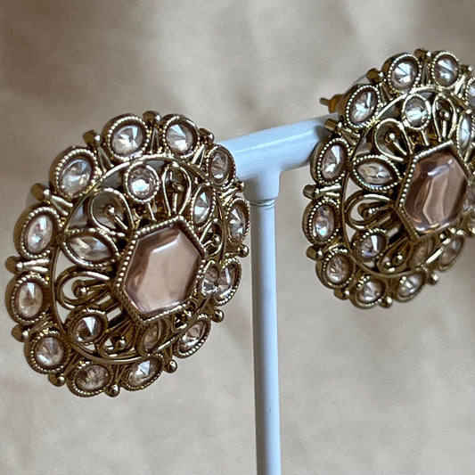 Stud Earrings - Champagne/ Fashion Jewellery/ Gift for Women