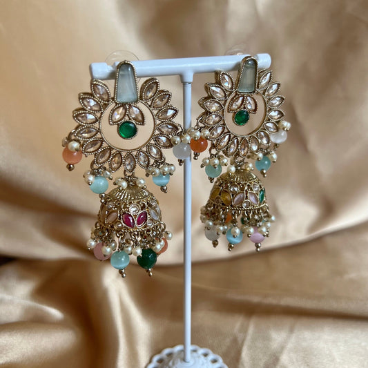 Crystal Earrings - Pale Blue/Green/ Fashion Jewellery/ Gift for Women