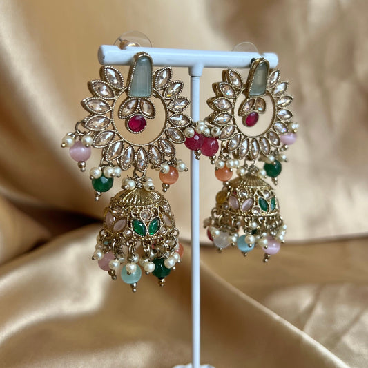 Crystal Earrings - Pale Blue/ Pink/ Fashion Jewellery/ Gift for Women