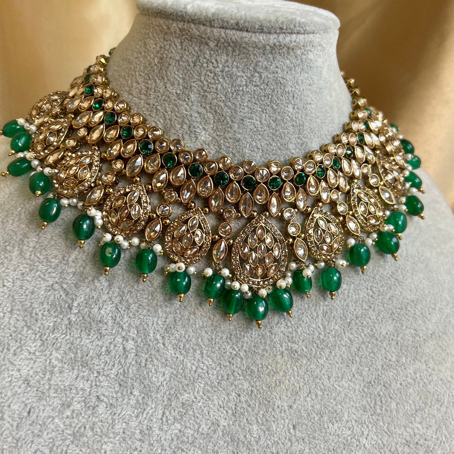 Green/Necklace only/ Unique Style/ Indian/ Pakistani/Fashion Jewellery/ Gift for Women