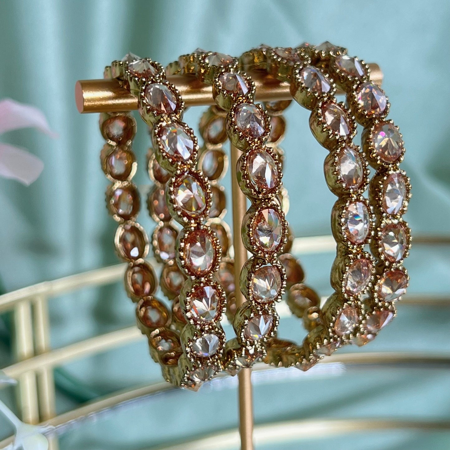 Champagne 2.2 Bangles - Set of 4/Indian/ Pakistani/Jewelley/ Fashion Bracelet