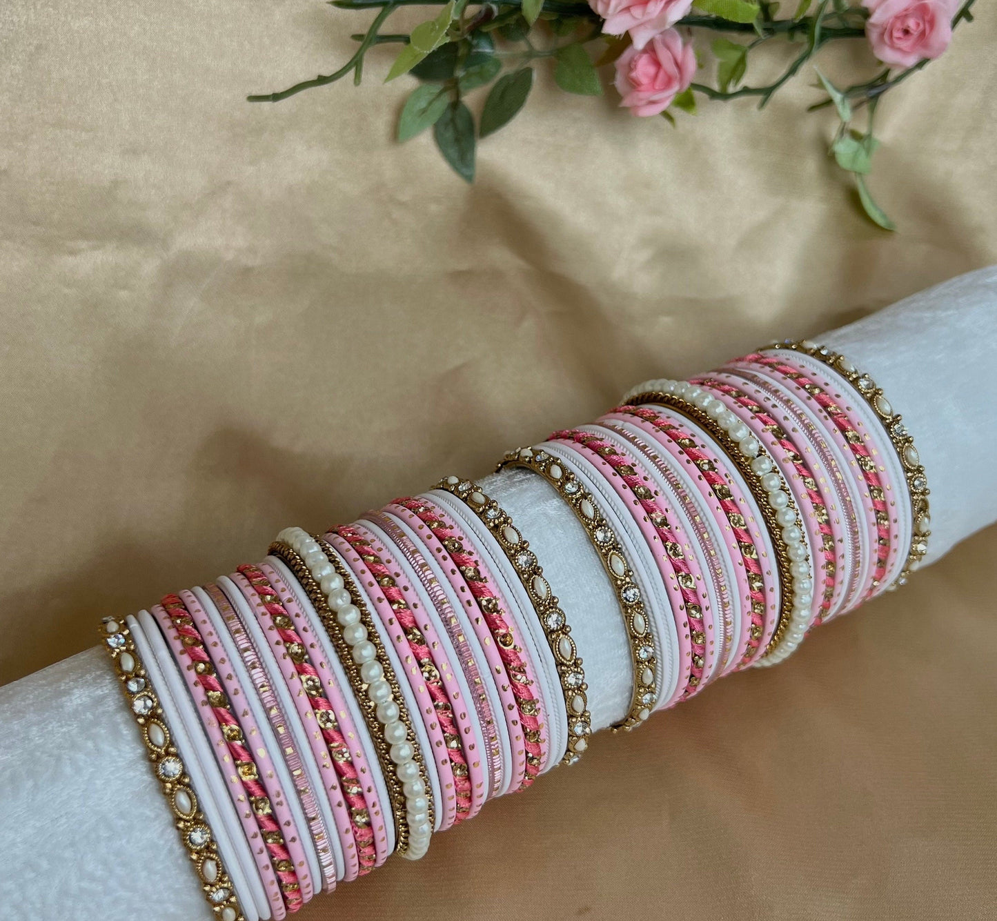 Pink Bangle Set/Indian/ Pakistani/Jewelley/ Fashion Bracelet