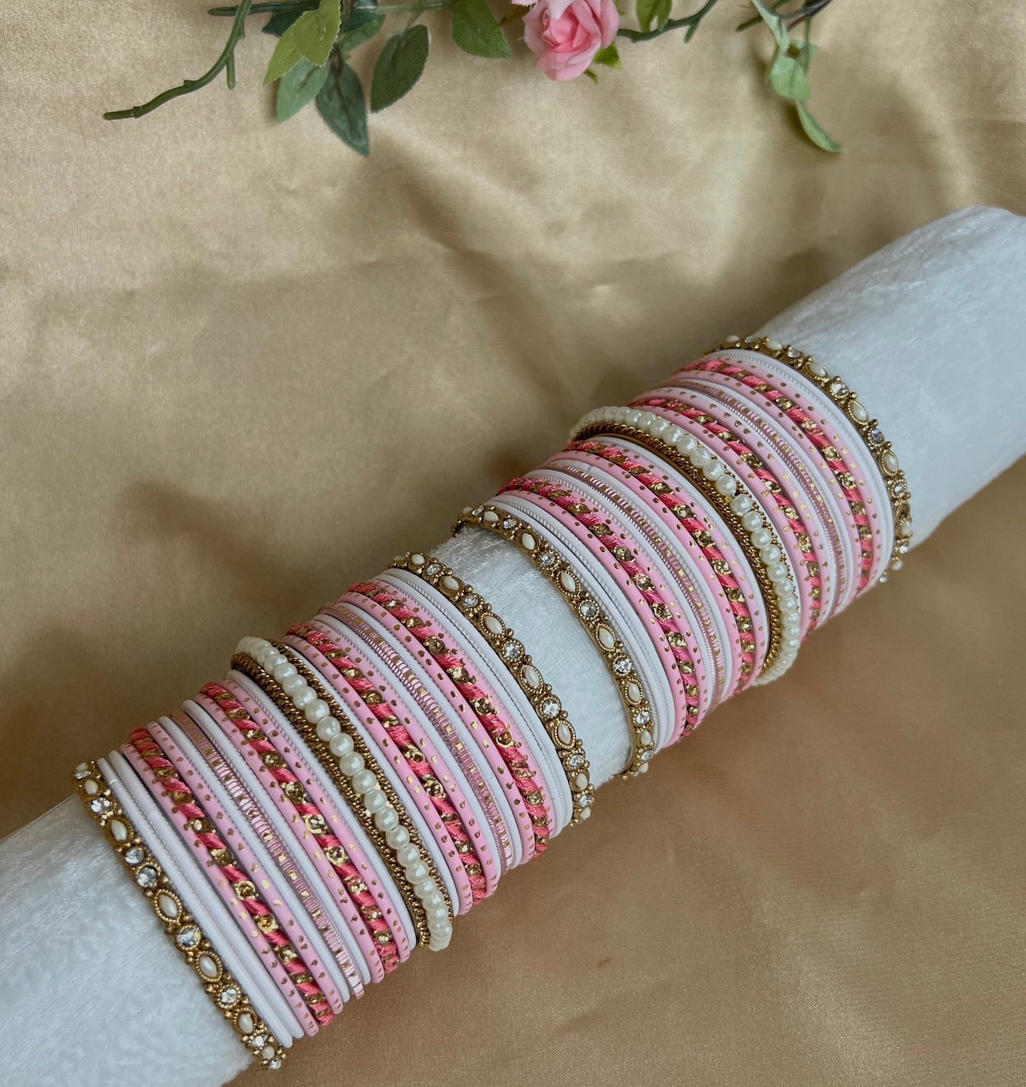 Pink Bangle Set/Indian/ Pakistani/Jewelley/ Fashion Bracelet