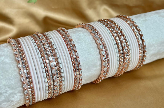 Rose Gold Midi Bangle Set/Indian/ Pakistani/Jewelley/ Fashion Bracelet