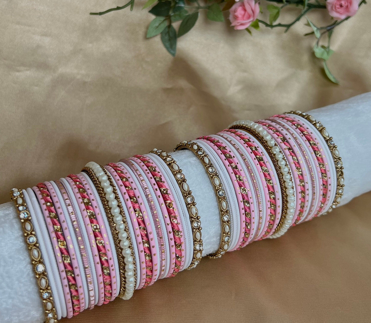 Pink Bangle Set/Indian/ Pakistani/Jewelley/ Fashion Bracelet