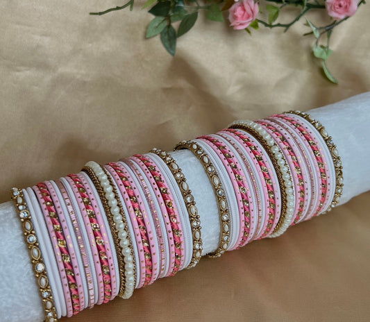 Pink Bangle Set/Indian/ Pakistani/Jewelley/ Fashion Bracelet
