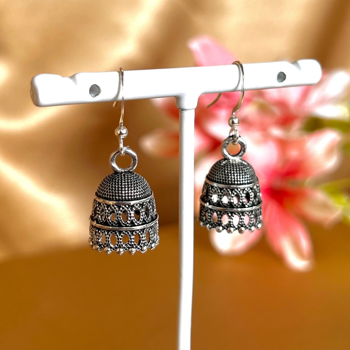 Trending Oxidised Micro Jhumka/Indian Small Earrings/Jhumka Earrings/Valentines gifts