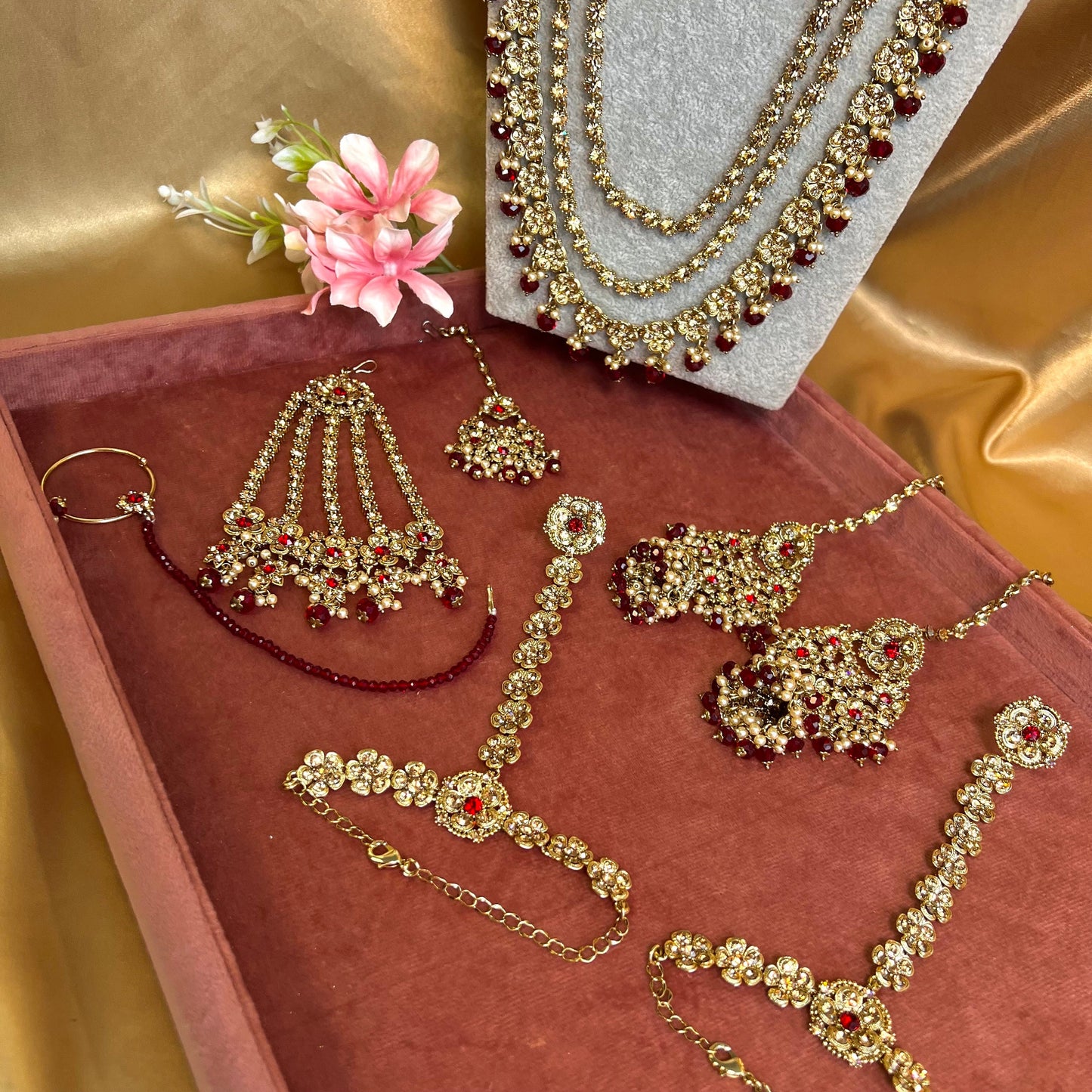 Maroon Full Bridal Set