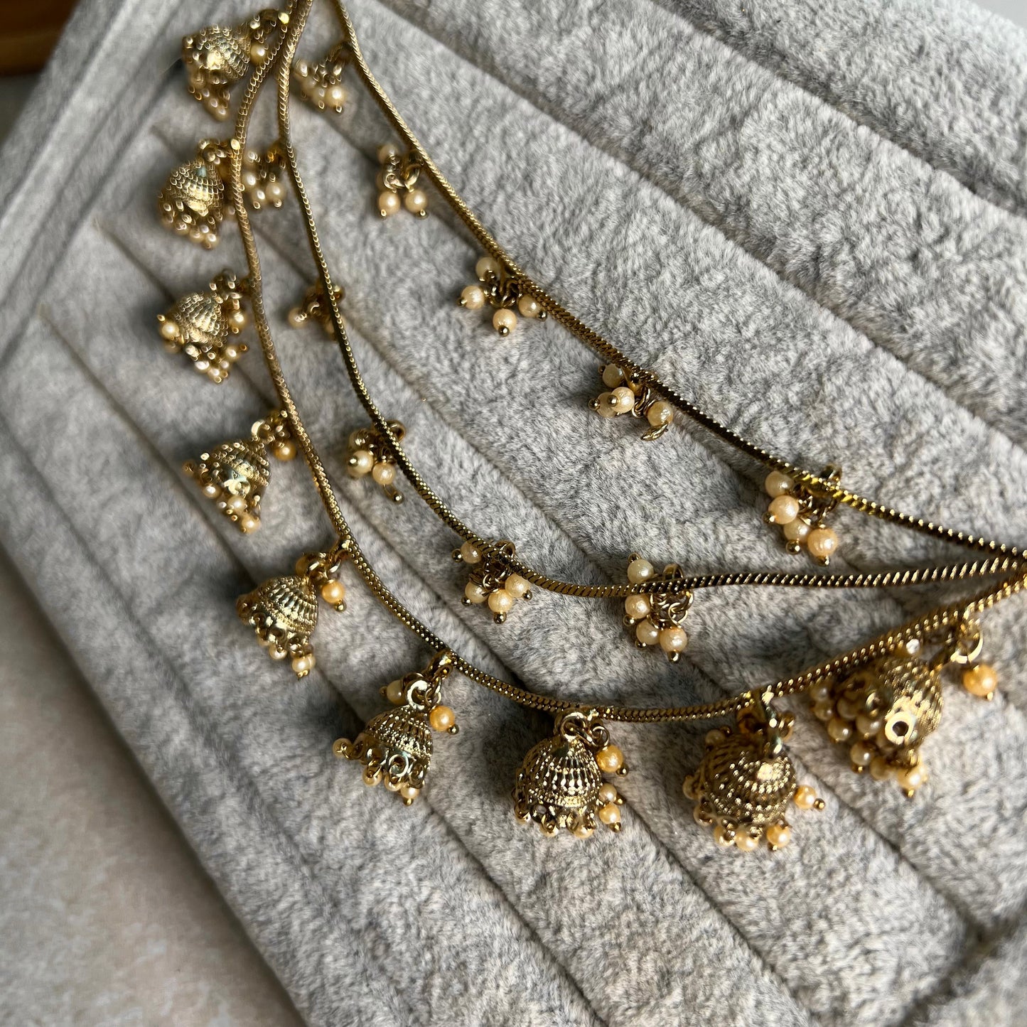 Jhumka Ear Chains (Saharey) / Indian Style Earring/ Fashion Jewellery/ Gift for Women