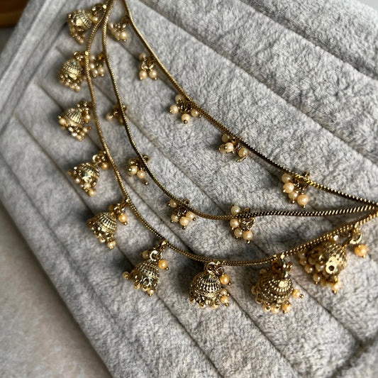 Jhumka Ear Chains (Saharey) / Indian Style Earring/ Fashion Jewellery/ Gift for Women