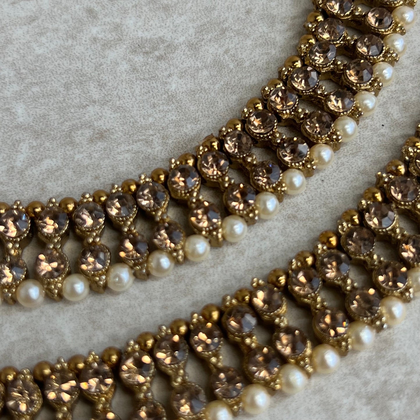 Anklets - Golden Rhinestone/Indian/ Pakistani Style Jhanjra/ Foot Accessory