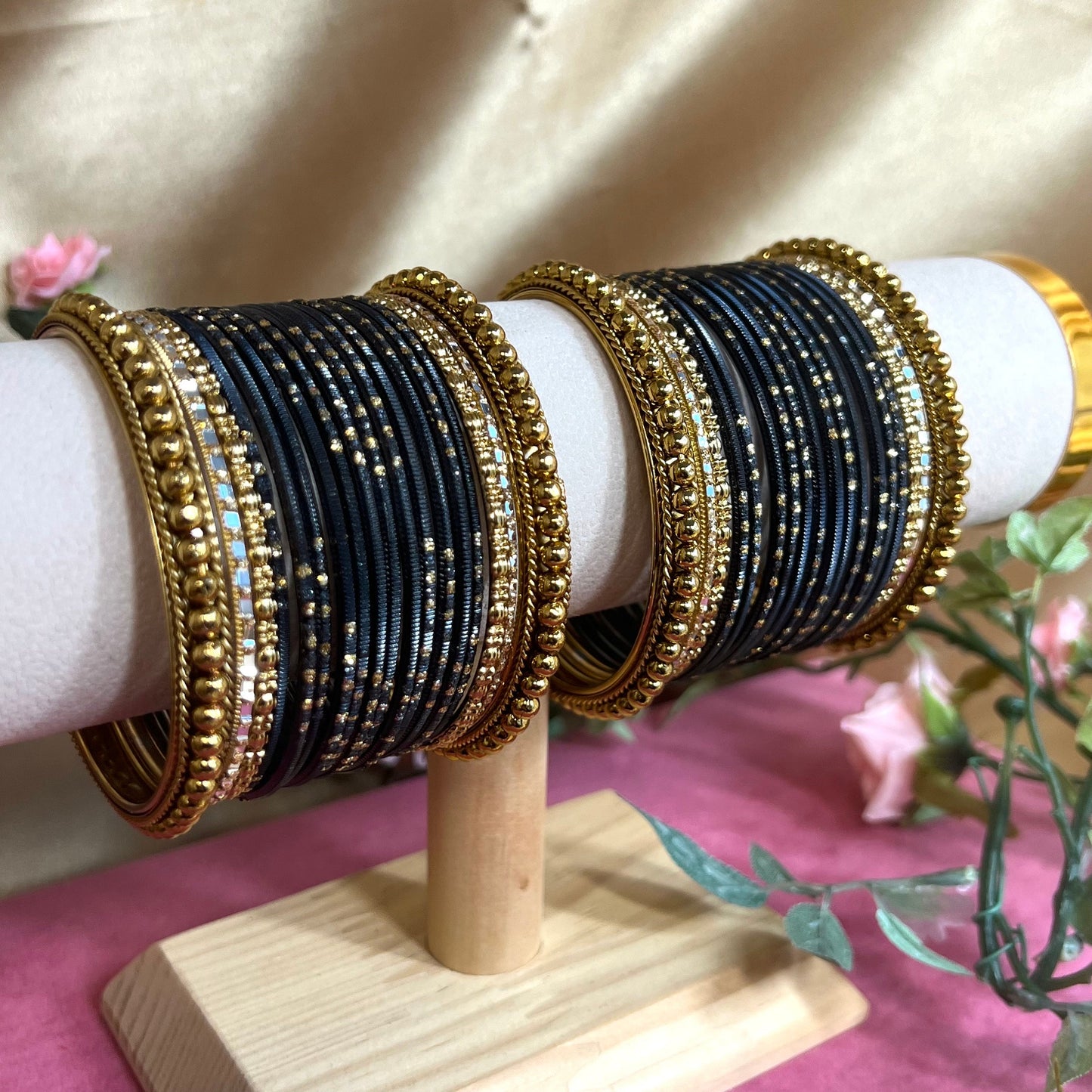 Small Black Bangle Set/Indian/ Pakistani/Jewelley/ Fashion Bracelet