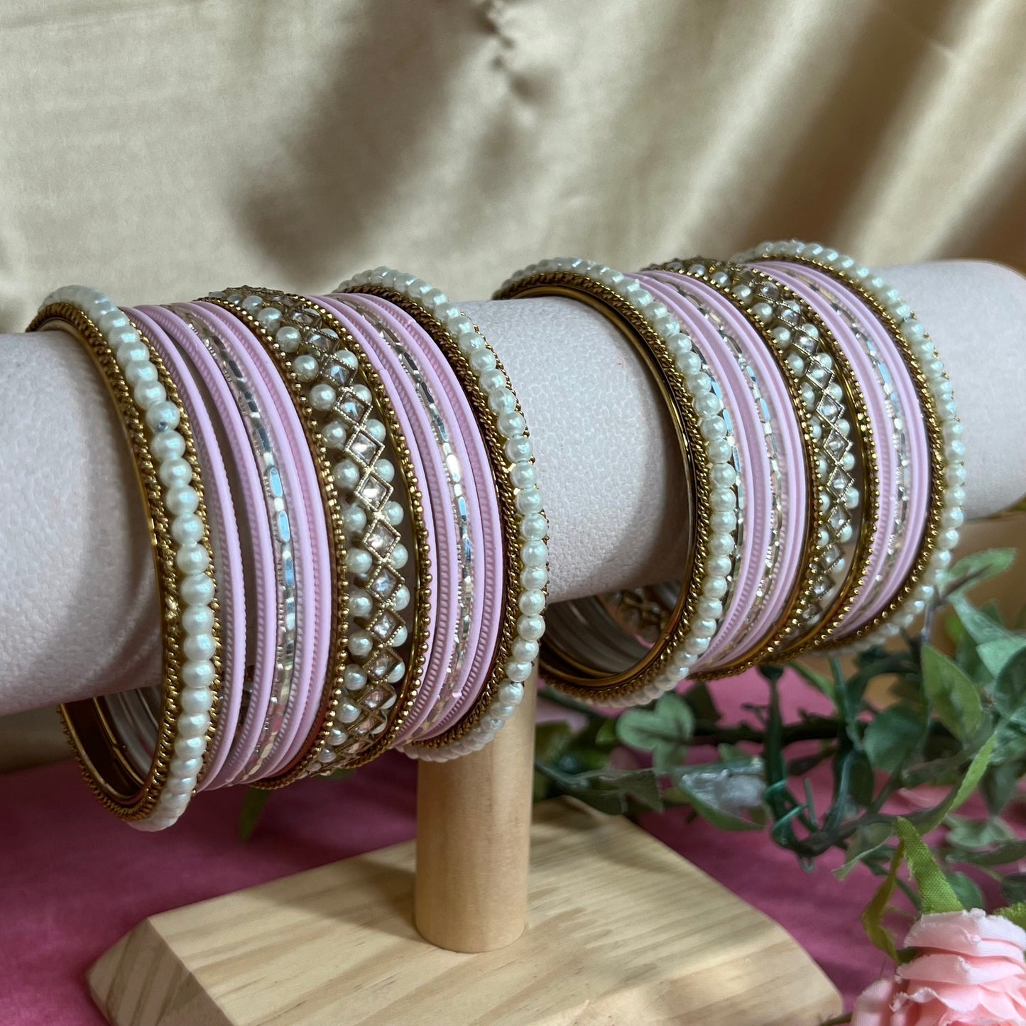 Small Pink Bangle Set/Indian/ Pakistani/Jewelley/ Fashion Bracelet
