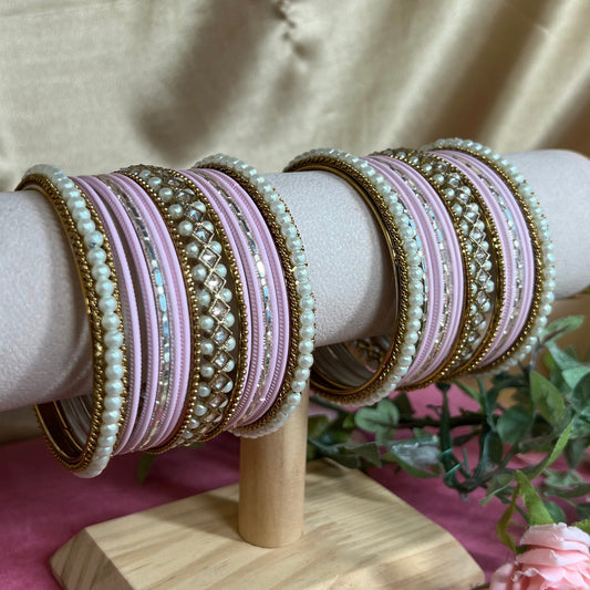 Small Pink Bangle Set/Indian/ Pakistani/Jewelley/ Fashion Bracelet