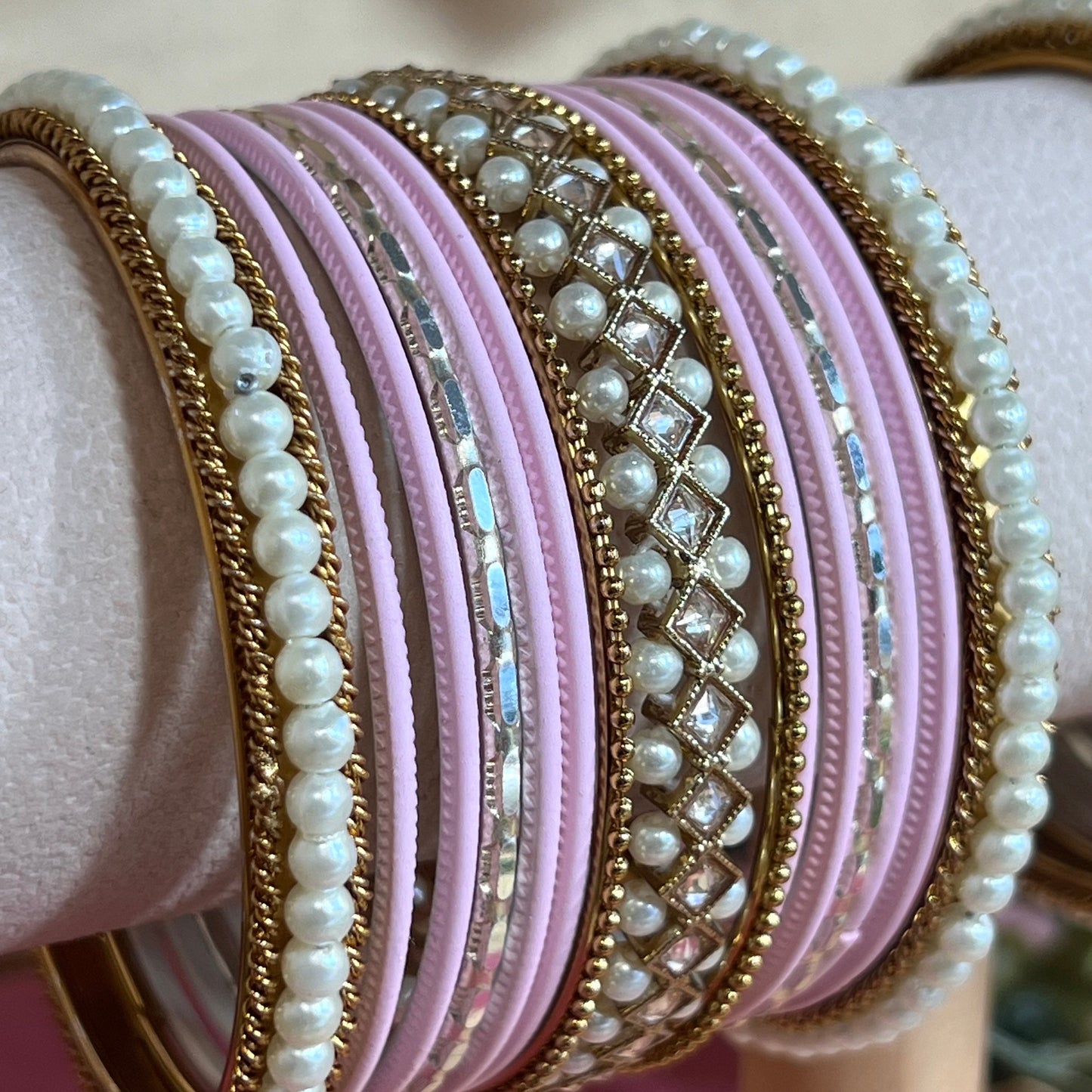 Small Pink Bangle Set/Indian/ Pakistani/Jewelley/ Fashion Bracelet