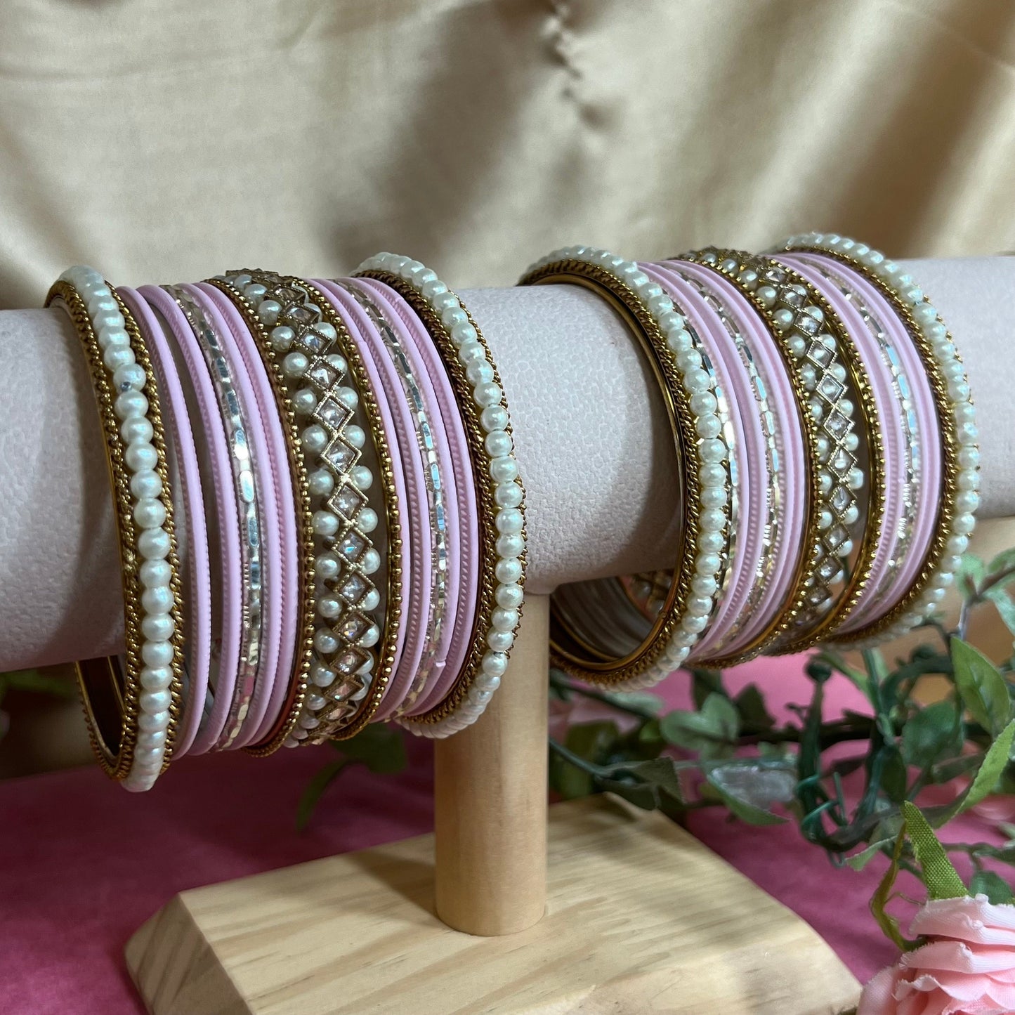 Small Pink Bangle Set/Indian/ Pakistani/Jewelley/ Fashion Bracelet