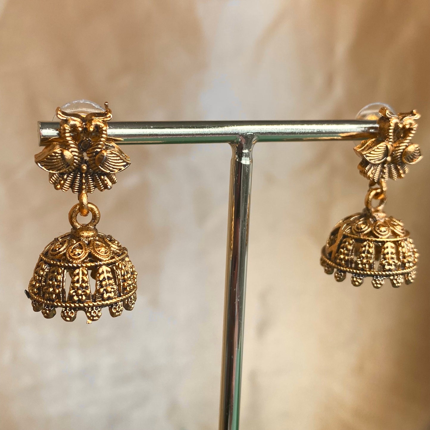Antique Gold Temple Gold Set-Peacock Earring/ Indian/ Pakistani/Fashion Jewellery/ Gift for Women
