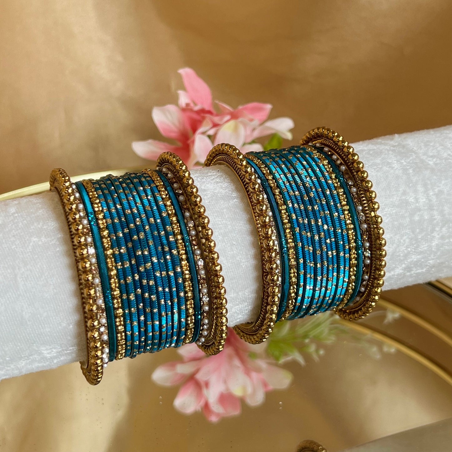 Small Blue Bangle Set/Indian/ Pakistani/Jewelley/ Fashion Bracelet