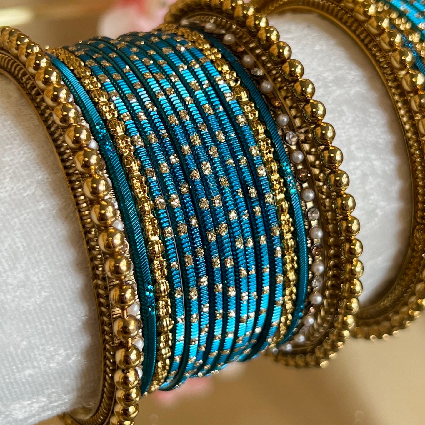 Small Blue Bangle Set/Indian/ Pakistani/Jewelley/ Fashion Bracelet