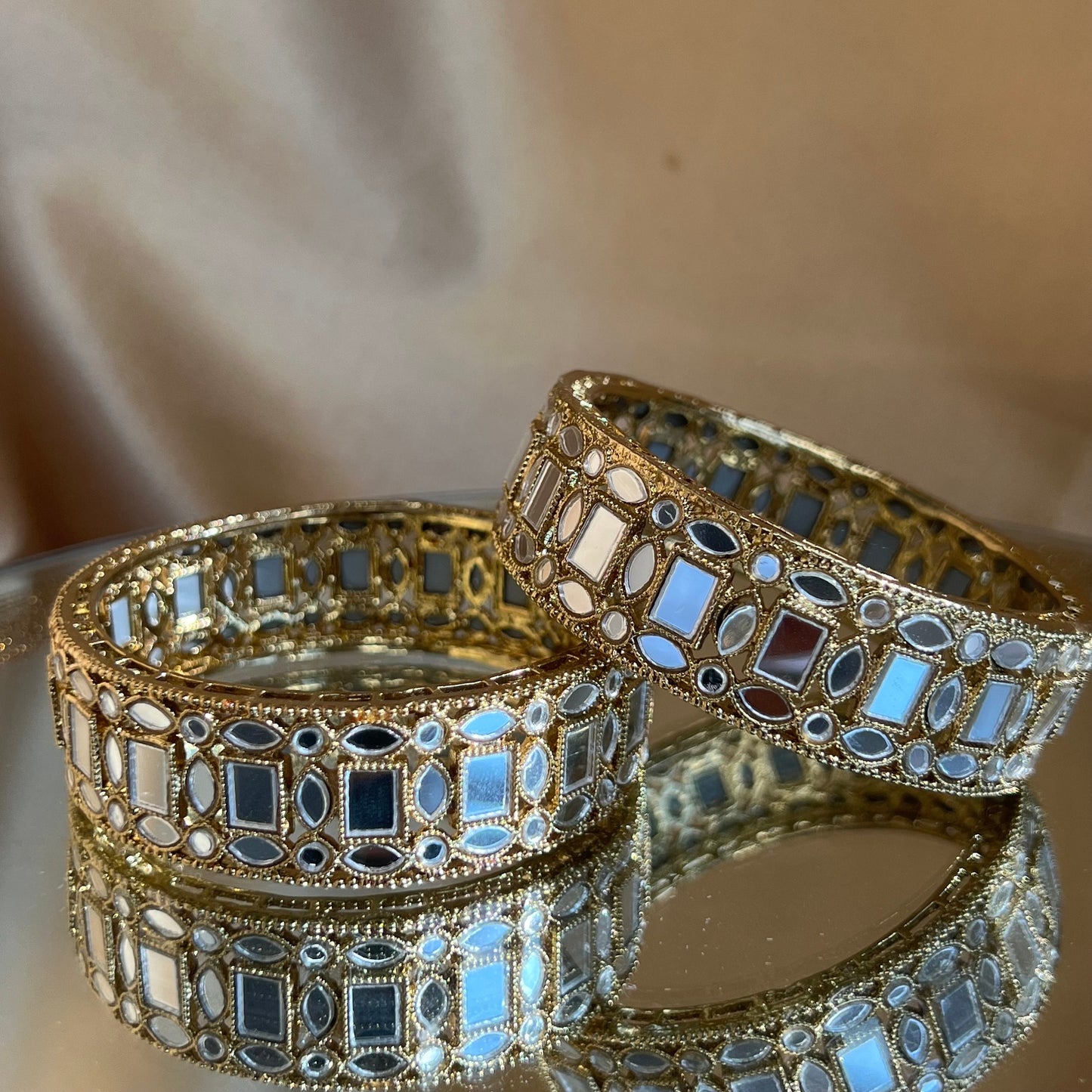 Mirror Bangle (Pair)/Indian/ Pakistani/Jewelley/ Fashion Bracelet