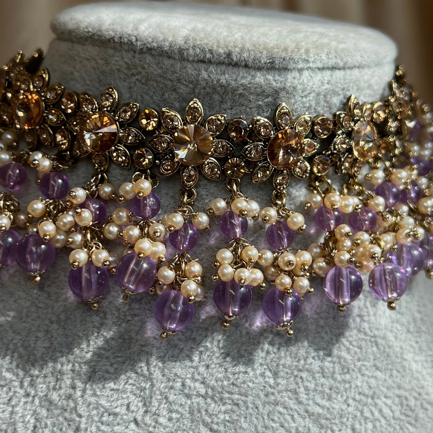 Lilac Choker Only/ Unique Style/ Indian/ Pakistani/Fashion Jewellery/ Gift for Women