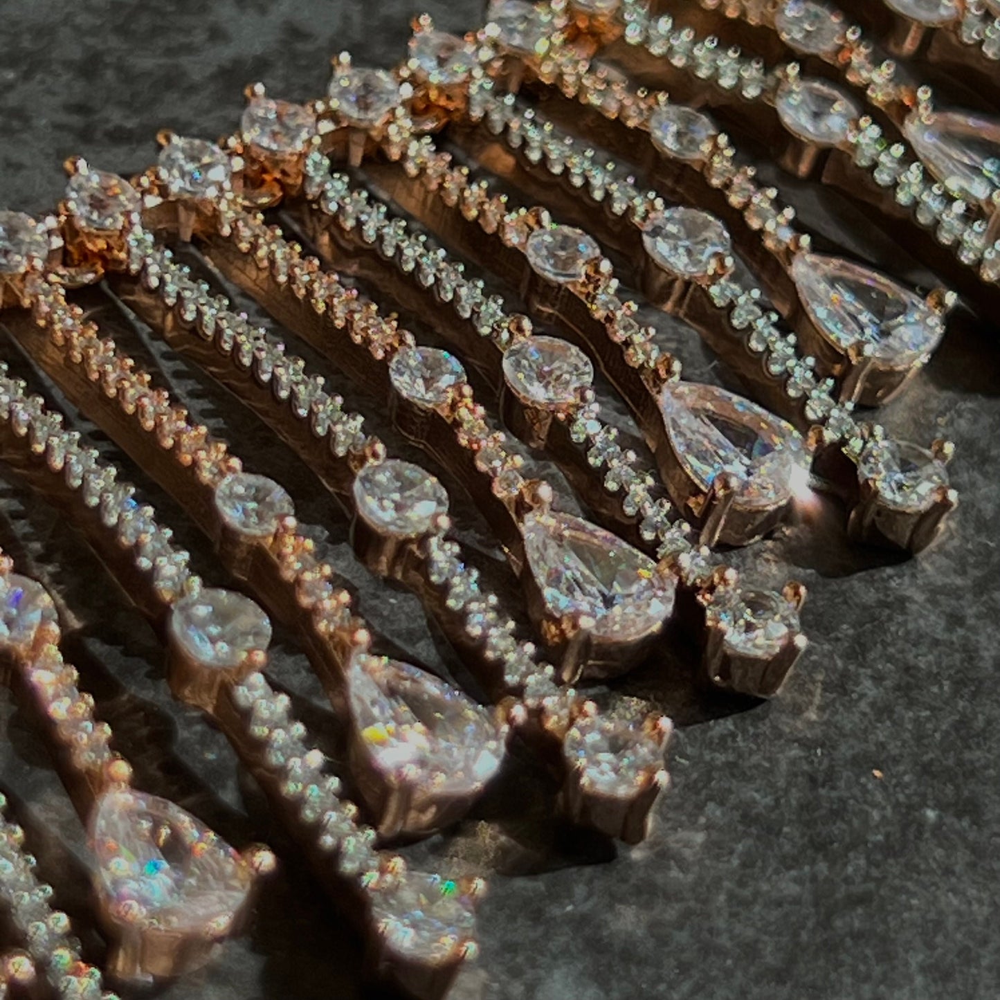 Rose Gold Diamante Necklace with Earring/Reception/Christmas/New Years Party/Fashion Jewellery/ Gift for Women