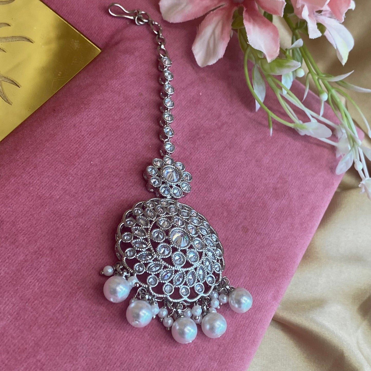 Silver Tikka/ Tikli/ Indian/ Pakistani Fashion Jewellery/ Maang Tikkas