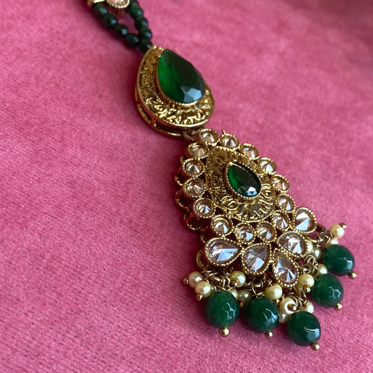 Green Tikka/ Tikli/ Indian/ Pakistani Fashion Jewellery