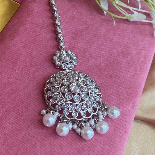 Silver Tikka/ Tikli/ Indian/ Pakistani Fashion Jewellery/ Maang Tikkas